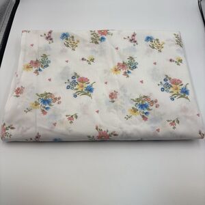 Vintage Sheet Twin Flat Dan River Dantrel Pink Blue flowers